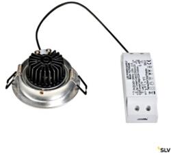 SLV Set NEW TRIA LED DL ROUND, alum satinat, 6W, 2700K, 38°, inc (LI113876)