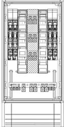Schrack cable distribution cabinet UP 4NHS00/185-2NHS2/3 (IGKVNU401-)