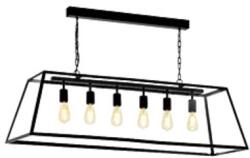 Schrack Pendant luminaire Calanna 6x 60W black IP20 (LI64492-)