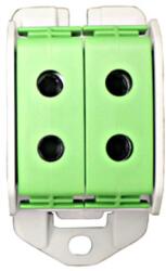 Schrack Clemă dublă Al-Cu, 1 p. verde, 50mmp / 35mmp cu pin (IKA21336)