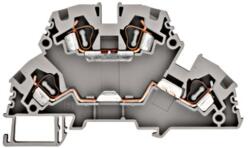 Schrack Clemă dublu etajată, conex. elastică, gri, YBK 4-2F, 4mm2 (IK660004)