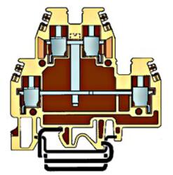 Schrack Clemă dublu etajată tip DAS. 4, bej/0, 2-4 mm2 (IK150004-A)