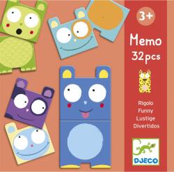 DJECO - Funny Animals Memo - Vicces állatok - puzzle és memóriajáték (8109)