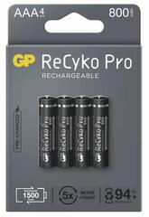 GP Batteries B22184 ReCyko Pro NiMH Akkumulátor HR03 (AAA) 800mAh, 4db