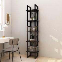 vidaXL Bibliotecă cu 5 rafturi, negru, 40x30x175 cm, lemn de pin (3081977) Biblioteca