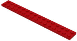 LEGO® Alkatrészek (Pick a Brick) Piros 2x16 Lapos Elem 428221