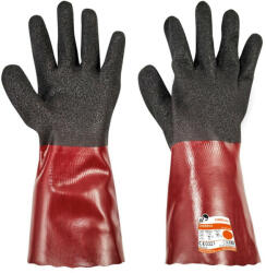 Free Hand CHERRUG munkavédelmi kesztyű PVC n fekete/piros 8 (12pár/cs) (0110016165080)