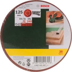 Bosch Set foi abrazive, 25 buc. pentru slefuitor cu vibratii, granulatie 80, 120, 240 - Cod producator : 2607019497 - Cod EAN : 31651 - 2607019497 (2607019497)
