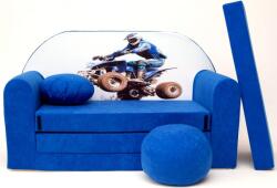 Welox Canapea pentru copii Racer albastru