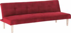 Mobikon Canapea extensibila cu tapiterie catifea visinie si picioare stejar natur Alida 178x68x66 cm (0000259658) Canapea