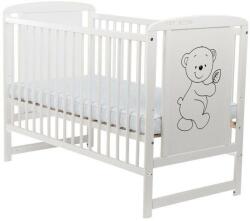 BabyNeeds Patut din lemn BabyNeeds Timmi 120x60cm White (BOTIM01AL)