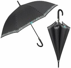  Umbrela ploaie automata baston neagra cu buline (PTT26209)