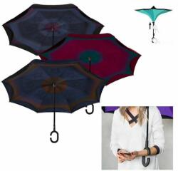  Umbrela ploaie reversibila model cu dungi (PTT26017)