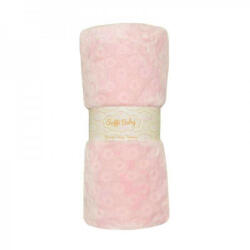 Soffi Baby takaró plüss dupla rózsaszín 75x100cm - babamarket