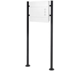 EDC Postaláda és újságpapír tartó állvány előkerti levélszekrény fehér-fekete