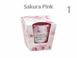  Illatgyertya pohárban Cherry Blossom 8, 5cm 2féle