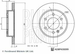 BLUE PRINT féktárcsa BLUE PRINT ADBP430099