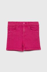 Guess Pantaloni scurți din denim pentru copii culoarea roz, material neted, talie reglabila PPYY-SZG00C_30X