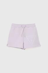 Guess pantaloni scurti copii culoarea violet, neted, talie reglabila PPYY-SZG026_04X