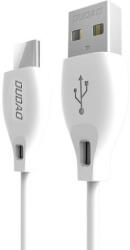 Dudao Cablu de date/incarcare Dudao USB tip C 2.1A 2m alb (6970379613658)