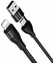 Baseus Cablu Baseus 2-in-1 de iesire dubla USB-A + Type-C - 18W - 1m (6953156216303)