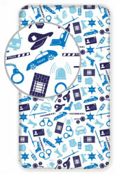  Rendőr Blue gumis lepedő 90x200 cm (BRM009646) - oliviashop