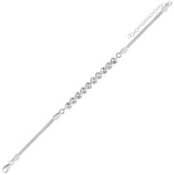BeSpecial Bratara tennis reglabila din argint 925 cu inimioare (BTU0231)