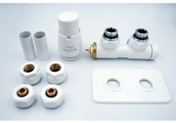 Arezzo design DUOPEX/TWINS radiátor szelep fehér bal AR-DUOPEX-W-L (AR-DUOPEX-W-L)