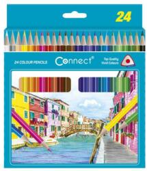 Connect Színes ceruza készlet, háromszögletű Connect 24 klf. szín (C-305590) - tintasziget