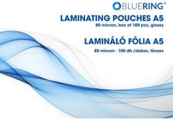 BLUERING Lamináló fólia A5, 154x216mm, 80 micron 100 db/doboz, Bluering® (MEN-OR-LAMMA580MIC)