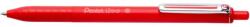 Pentel Golyóstoll nyomógombos 0, 35mm, Pentel iZee, írásszín piros (BX467-B) - tintasziget