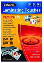 Fellowes Lamináló fólia, 65x95mm, 125 mikron, fényes, 100 db/doboz, Fellowes® (5306702) - tintasziget