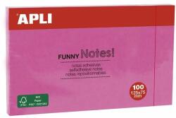 APLI Öntapadó jegyzettömb, 125x75 mm, 100 lap, APLI, pink (LNP15003) - primatinta