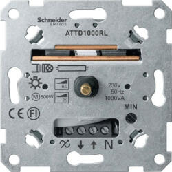Schneider Electric Merten MTN5135-0000 forgatógombos fényerőszabályzó betét , induktív terhelésekhez, 60-1000 VA AC 250 V, 50 Hz (MTN5135-0000)