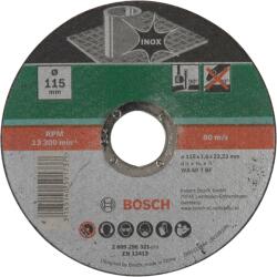 Bosch Disc de taiere, varianta dreapta, inox D- 115 mm- grosime- 1, 6 mm - Cod producator : 2609256321 - Cod EAN : 3165140591737 - 2609256321 (2609256321)