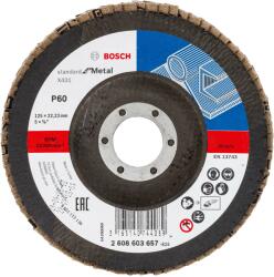 Bosch Disc de slefuire evantai X431, Standard for Metal 125 mm, 22, 23 mm, 60 - Cod producator : 2608603657 - Cod EAN : 3165140744089 - 2608603657 (2608603657)