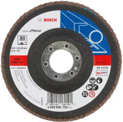 Bosch Disc de slefuire evantai X551, Expert for Metal D- 115 mm- G- 80, cu degajare - Cod producator : 2608606754 - Cod EAN : 31651401 - 2608606754 (2608606754)