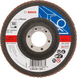 Bosch Disc de slefuire evantai X551, Expert for Metal D- 115 mm- G- 60, cu degajare - Cod producator : 2608607350 - Cod EAN : 31651402 - 2608607350 (2608607350)