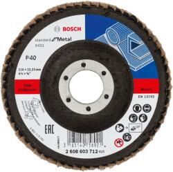 Bosch Disc de slefuire evantai X431, Standard for Metal 115 mm, 22, 23 mm, 40 - Cod producator : 2608603712 - Cod EAN : 3165140756921 - 2608603712 (2608603712)