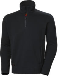 Helly Hansen KENSINGTON FÉLCIPZÁRAS KÖTÖTT POLÁR PULÓVER, fekete, M (72251_990-M)