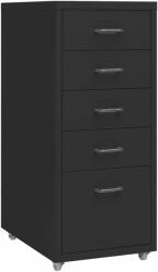 vidaXL Fișet mobil, negru, 28x41x69 cm, metal (335914) Dulap arhivare