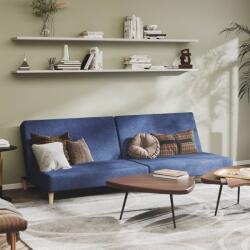 vidaXL Canapea extensibilă cu 2 locuri, albastru, textil (337280) Canapea