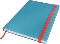 Leitz Caiet de birou Cosy, carton laminat, coperta dura, certificare FSC, reciclabil, B5, 80 coli, dictando, Leitz albastru celest E44830061