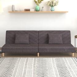 vidaXL Canapea cu 2 locuri, cu 2 perne, gri taupe, material textil (337602) Canapea