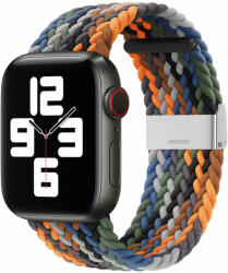 Apple Watch Series 2/3/4/5/6/7/8/9/Ultra/SE (42mm-44mm) okosóra szíj - Color 6, fonott szövet szíj (strech)