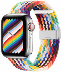 Apple Watch Series 2/3/4/5/6/7/8/9/SE (38mm-40mm) okosóra szíj - Color 2, fonott szövet szíj (strech)