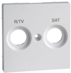 Schneider Electric MTN299825 aktív fehér (antibakteriális) burkolat TV/R-SAT csatlakozóaljzat betétekhez, 2 kimenettel, felirattal (Merten M-Smart, M-Plan, M-Elegance) (MTN299825)
