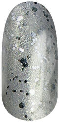 Diamond Cosmetics Gél Lakk - DN110 - Arany csillám ezüst hexagonokkal - Zselé lakk