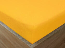 Goldea cearceafuri de pat din terry cu elastic - mango 200 x 200 cm