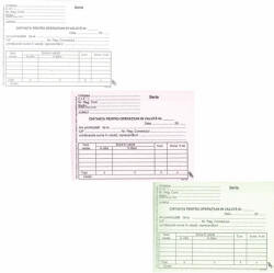  Chitantier pentru operatiuni in valuta, autocopiativ, A6, 3 exemplare